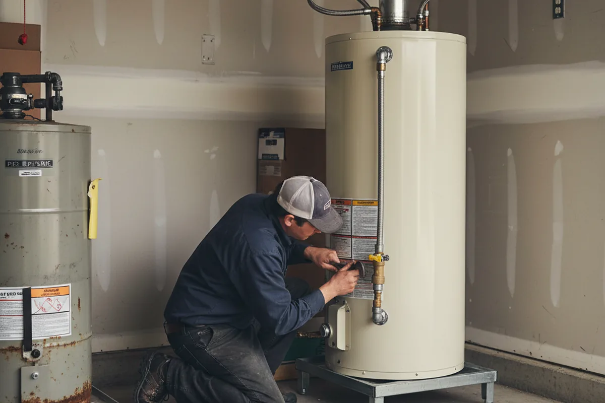 Water heater and shutoff valve replacement in Olympia Fields