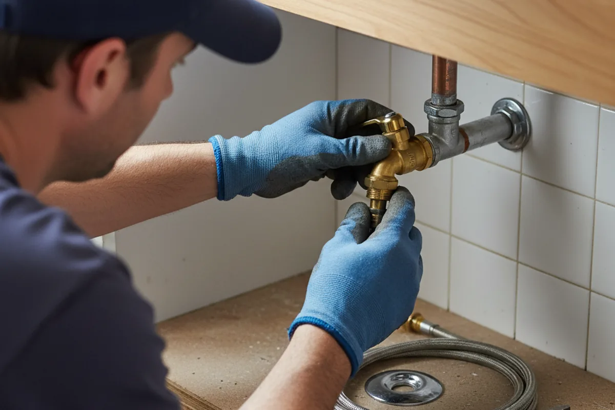 Shutoff valve and fitting work during Faucet and Fixture Repair in Olympia Fields